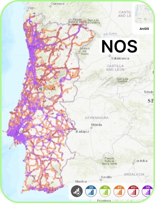best coverage across portugal nos
