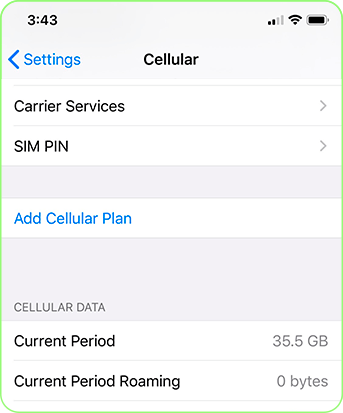 How to check current period roaming