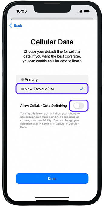 Cellular Data Switching