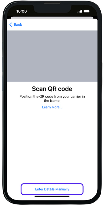 Enter eSIM Details Manually