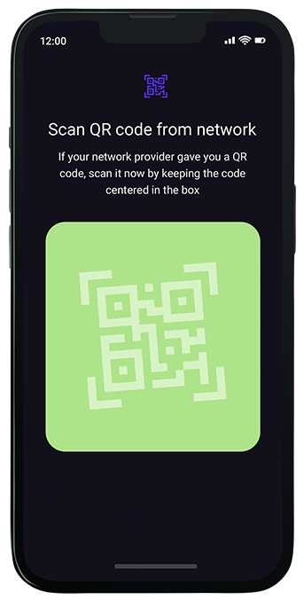 Scan QR code from network