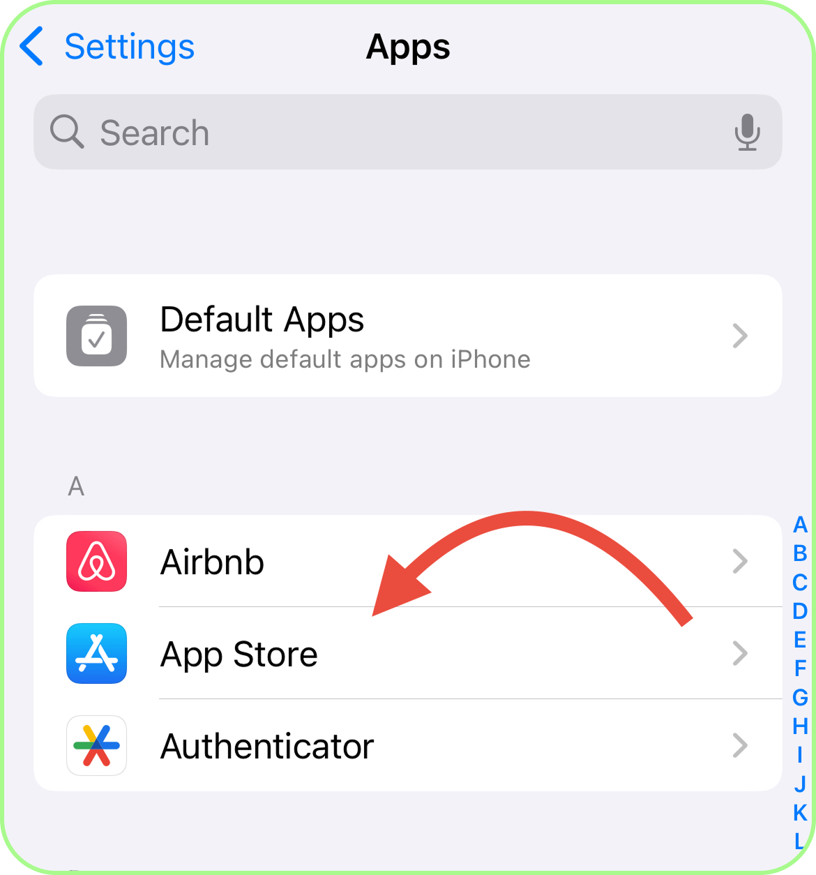 select app store