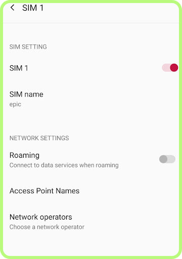 Select your travel eSIM from the list