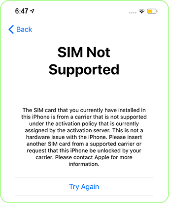 Why SIM is not supported on iPhone