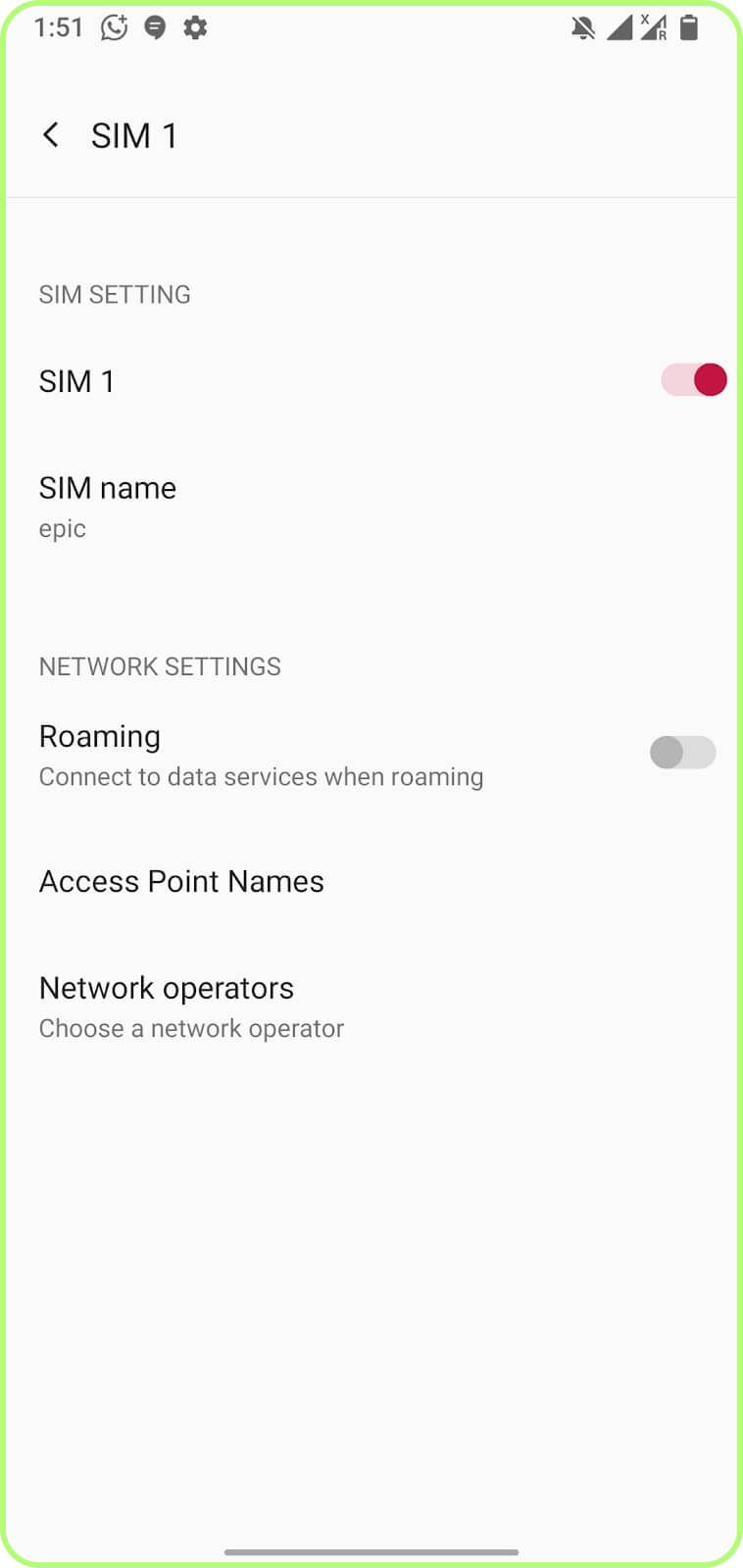 Tap SIM Name-Edit SIM name-Label