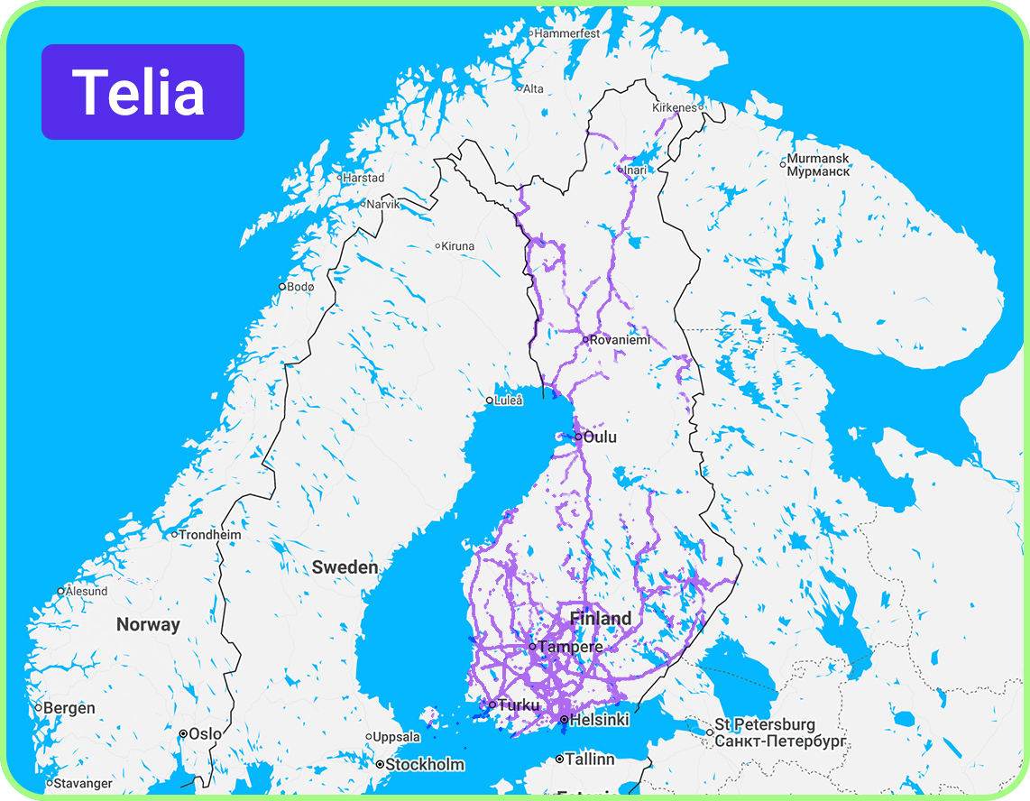 Telia coverage map
