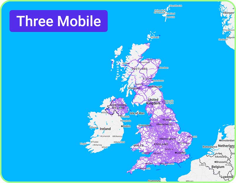 Mobile coverage in the United Kingdom 3