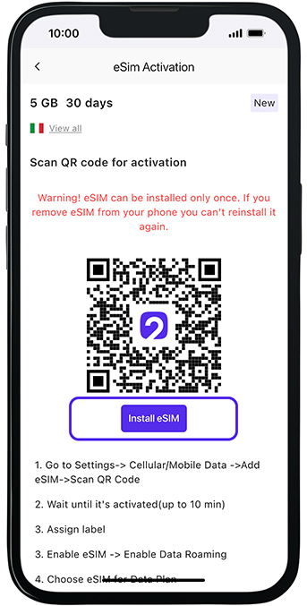 Details about eSIM plan