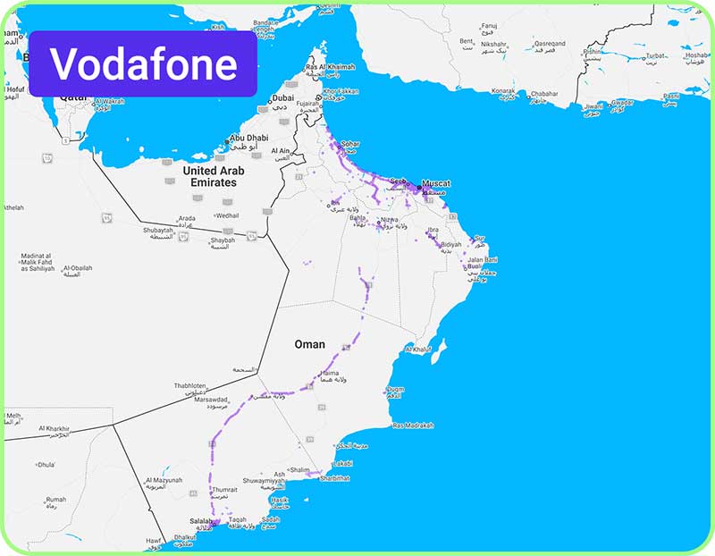 Vodafone mobile coverage in Oman